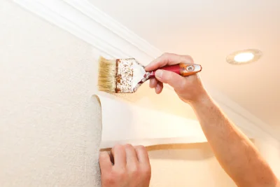 Pose de papier peint à Vollore-Ville — revêtements muraux et toiles de verre